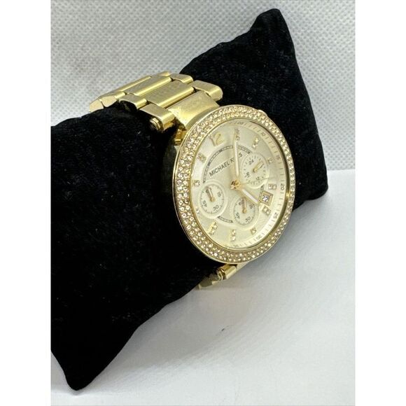 Michael Kors Parker MK5354 Women's Gold Stainless Steel Analog Dial Watch JNA439 - Picture 3 of 11